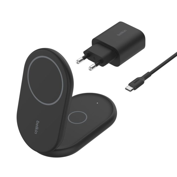 Belkin Wireless Charging Stand - Magnetic, Foldable, with Qi2 + AC…