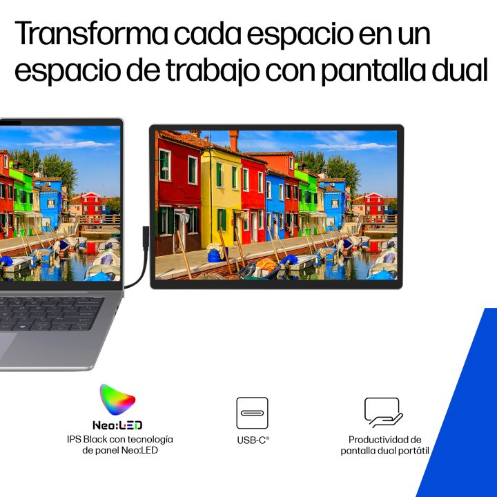 HP Series 5 Pro Monitor portátil WQXGA Pro de la serie 5 de 14…