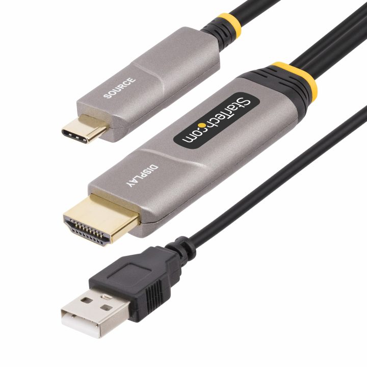 StarTech.com 9.15m Active Optical USB-C to HDMI 2.0 (AOC) Cable -…