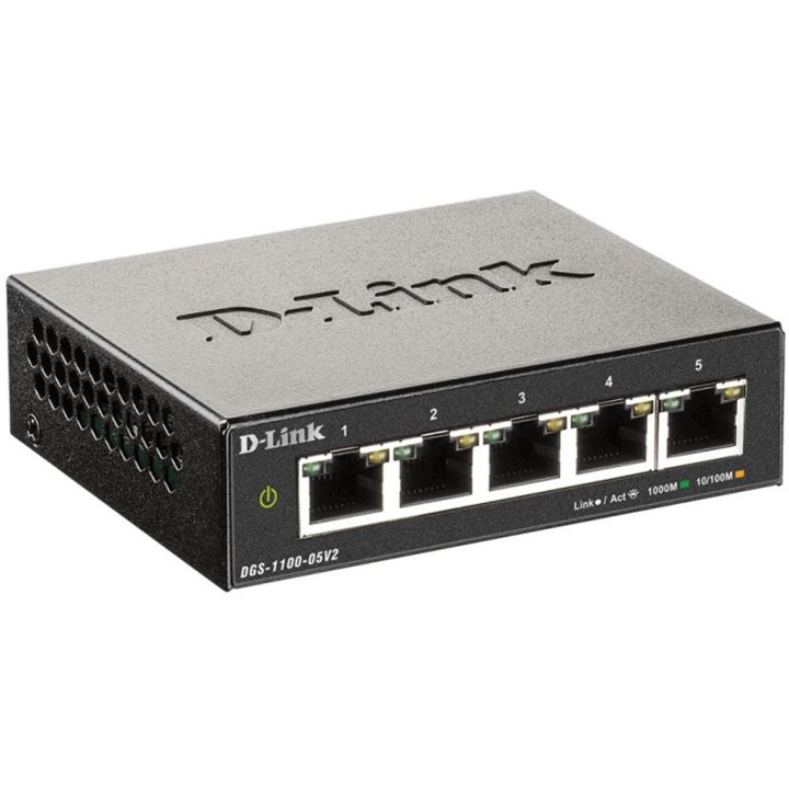 D-Link DGS-1100-05V2/E Managed L2 Gigabit Ethernet (10/100/1000)…