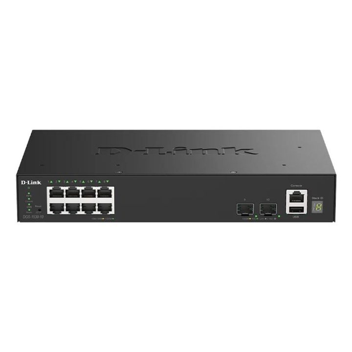 D-Link DGS-1530-10 Managed L2 Gigabit Ethernet (10/100/1000) Black
