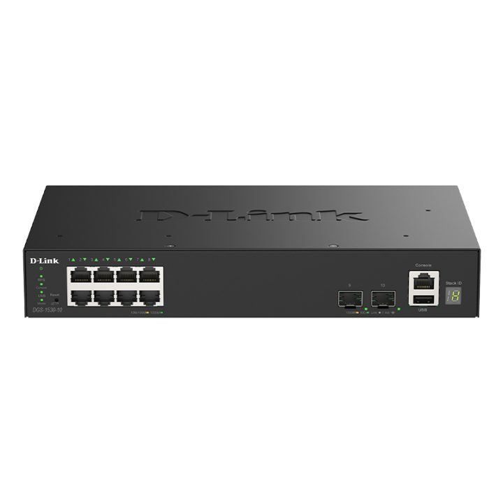 D-Link DGS-1530-10 Gerido L2 Gigabit Ethernet (10/100/1000) Preto