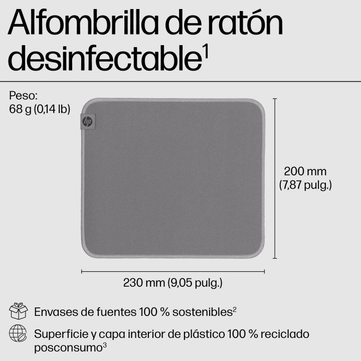 HP Alfombrilha de rato 100 Sanitizável