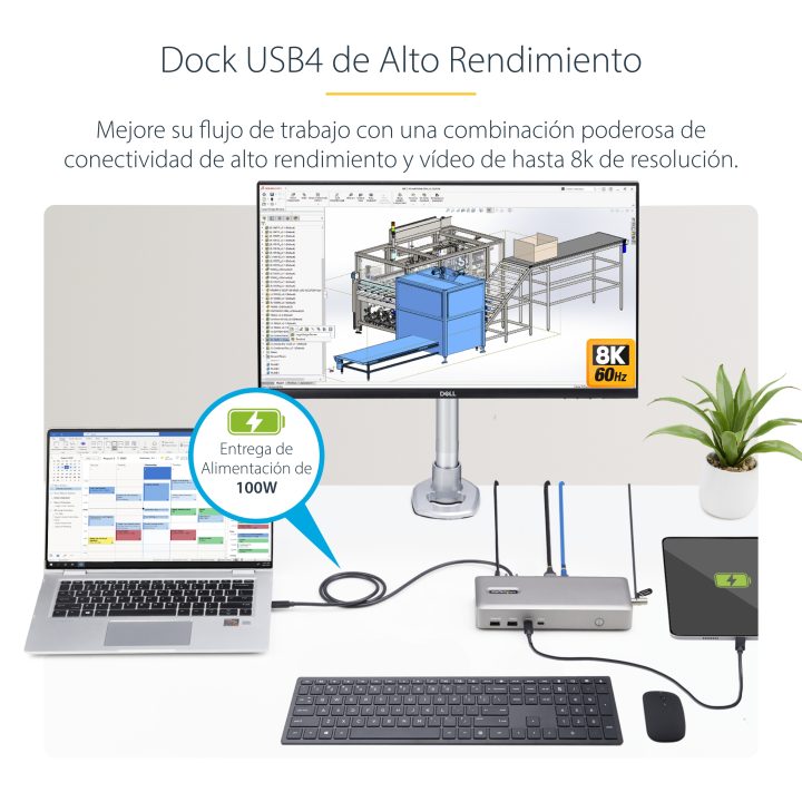 StarTech.com Docking Station USB4 - USB-C de 40Gbps - Vídeo Doble…