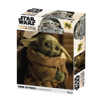 Prime 3D Lenticular Puzzle 500 Pieces The Mandalorian Grogu Loaded…