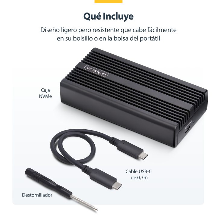 StarTech.com USB4 NVMe M.2 Enclosure - 40Gbps - USB Type-C SSD…