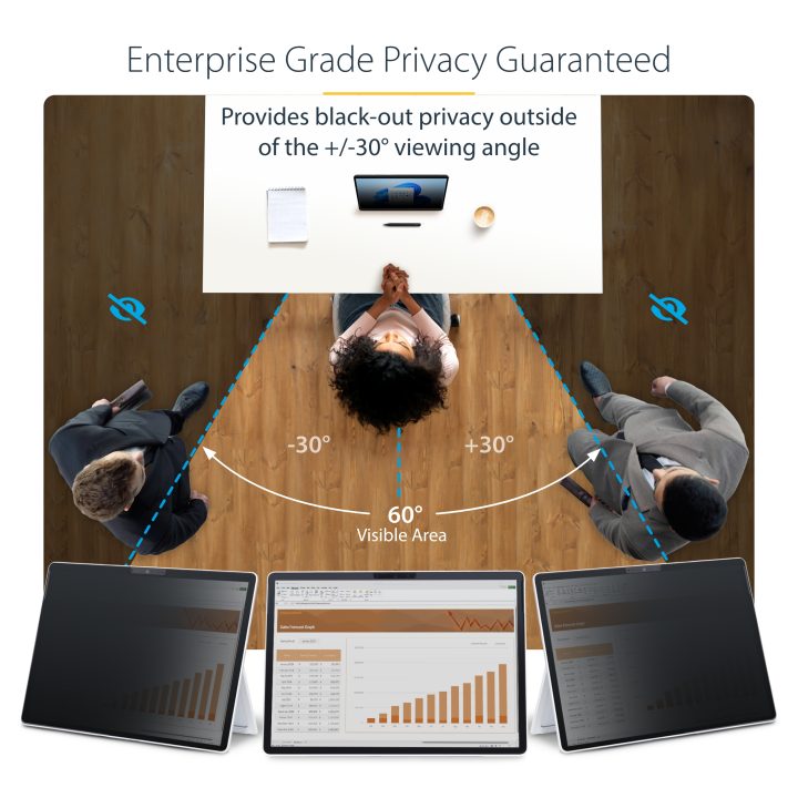 StarTech.com Filtro de Privacidade Tátil de 4 Vias para Orientação…