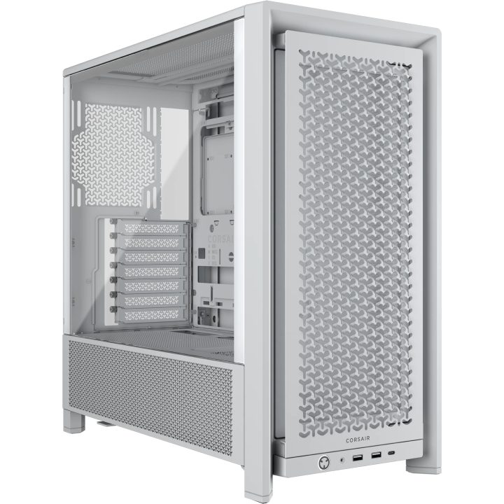 Corsair frame 4000D ATX Tempered Glass White Gaming PC Case…