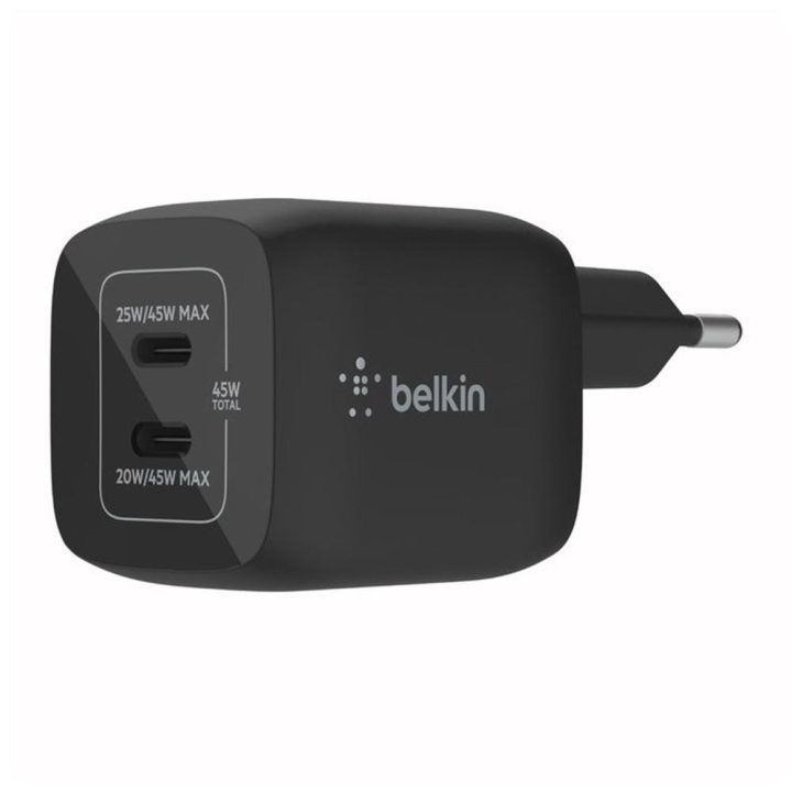 Belkin WCH011VFBK 45W 2x USB-C Wall Charger Black