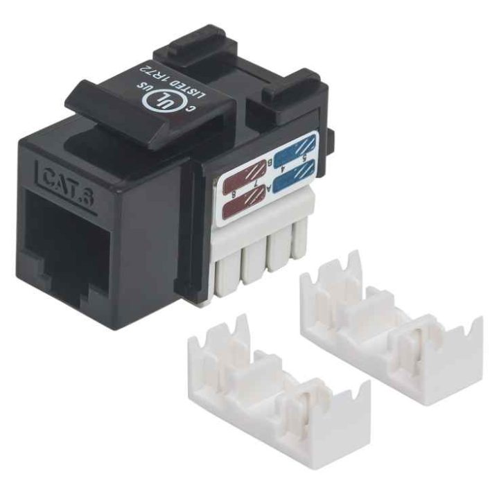 Intellinet BLACK IMPACT RJ45 CAT6 KEYSTONE JACK