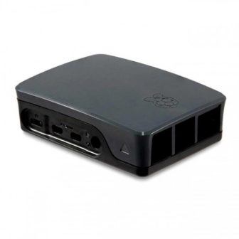 Gabinete Raspberry Pi 4 preto e cinzento (CASEOFFPI4-BG)