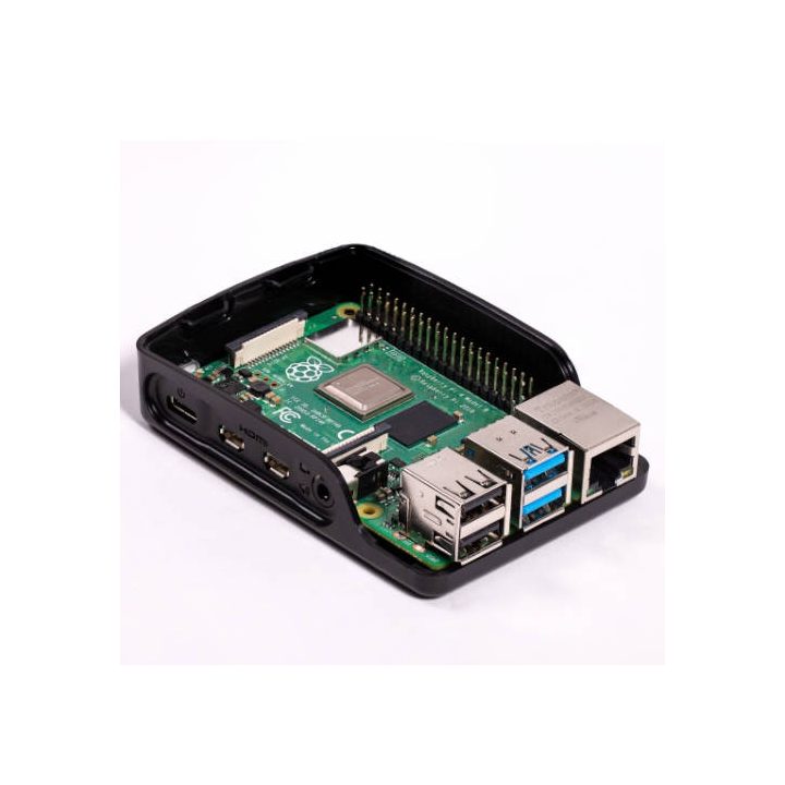 Black and Gray Raspberry Pi 4 Case (CASEOFFPI4-BG)