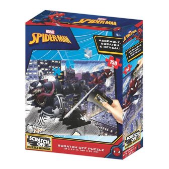 Puzzle para raspar Prime 3D Marvel Spiderman vs Venom 150 peças