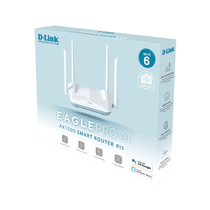 D-Link EAGLE PRO AI AX1500 Smart Router Wireless Gigabit Ethernet…