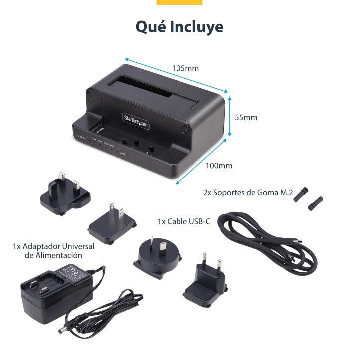 StarTech.com Clonador NVMe M.2 para SATA de 2,5/3,5 - Dock Duplicador…