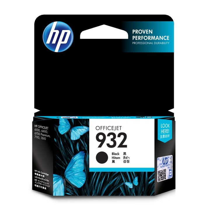 HP Cartucho de tinta original 932 preto