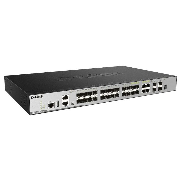 D-Link DGS-3630-28SC Managed L3 Switch 1U Black