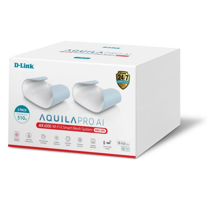 D-Link M60-2 Wi-Fi Mesh System (Mesh Wi-Fi) Dual Band (2.4 GHz / 5…