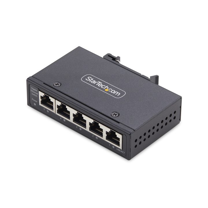 StarTech.com Switch Ethernet Industrial de 5 Portas Não Gerido IP30 -…