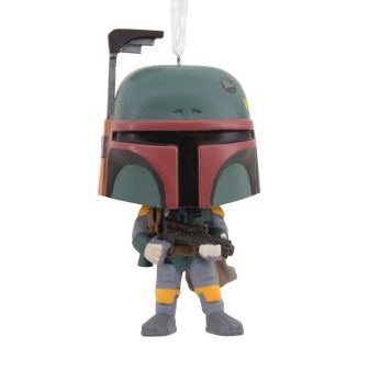 Adorno de Natal Funko Star Wars Boba Fett figura em resina (3HCM2312)