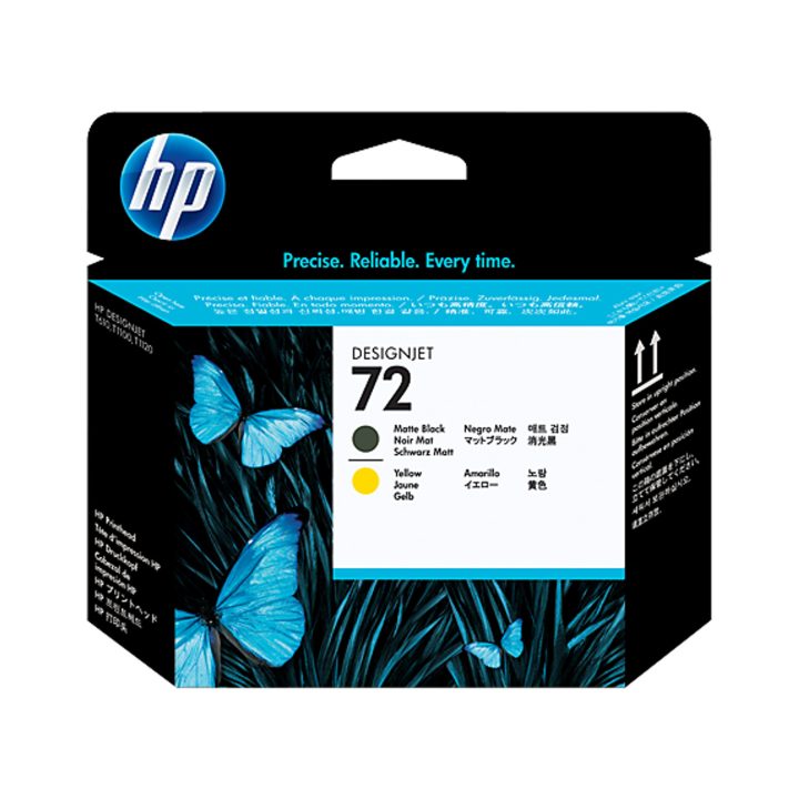 Cabeçal de impressão HP DesignJet 72 preto mate e amarelo