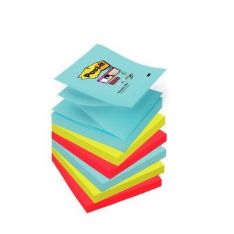 Pack of 6 z-notes adhesive pads 90 sheets 76x76mm Super Sticky Cosmic…