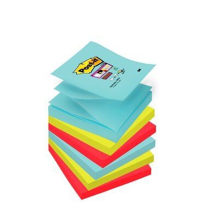 Pack of 6 z-notes adhesive pads 90 sheets 76x76mm Super Sticky Cosmic…