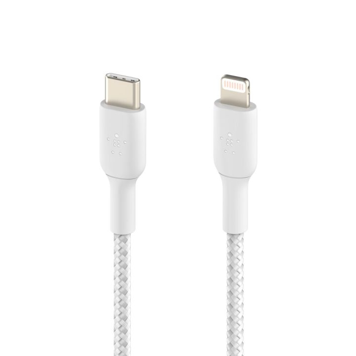 Cable Lightning a USB-C Belkin 1m-macho-macho-blanco (CAA004BT1MWH)