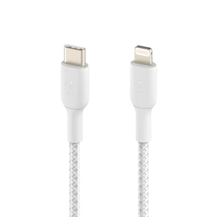 Cable Lightning a USB-C Belkin 1m-macho-macho-blanco (CAA004BT1MWH)