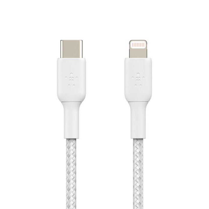 Cable Lightning a USB-C Belkin 1m-macho-macho-blanco (CAA004BT1MWH)