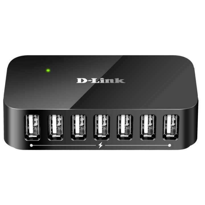 D-Link DUB-H7 USB 2.0 Type-B 480 Mbit/s Black