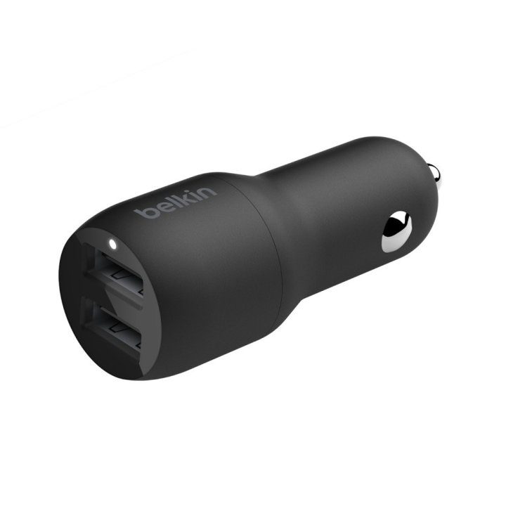 Belkin CCD001BT1MBK 24W Car Charger 2x USB Type-A + Lightning to USB…
