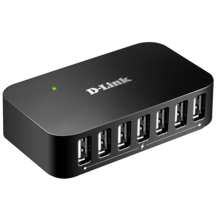 D-Link DUB-H7 USB 2.0 Type-B 480 Mbit/s Black