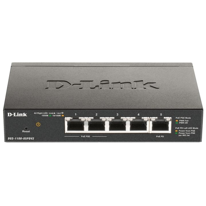 D-Link DGS-1100-05PDV2 Managed Gigabit Ethernet (10/100/1000) Power…