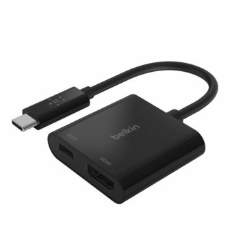 Adaptador USB-C a USB-C-HDMI Belkin macho-hembra-negro (AVC002BTBK)