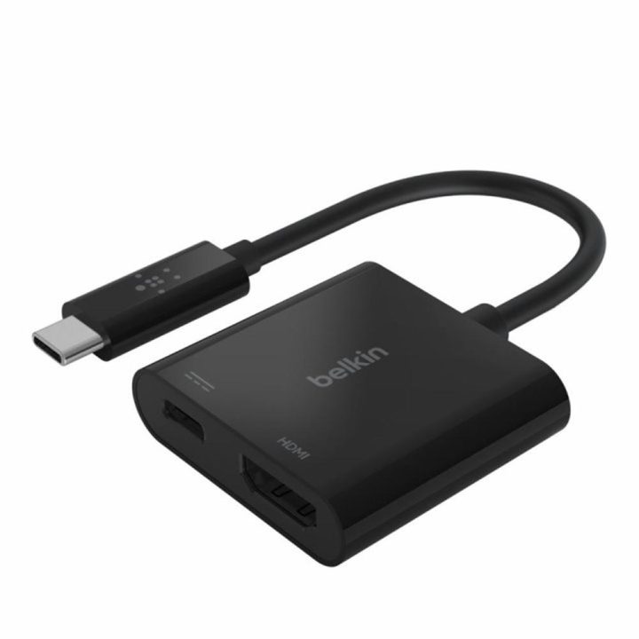 Adaptador USB-C a USB-C-HDMI Belkin macho-hembra-negro (AVC002BTBK)