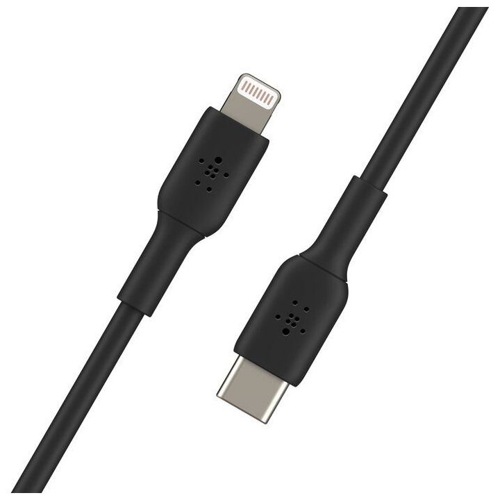 Cabo Lightning para USB-C Belkin 1m-macho-macho-negro (CAA011DS1MBK)