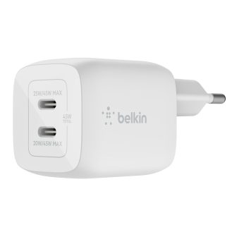 Belkin WCH011VFWH 45W 2x USB-C Wall Charger White