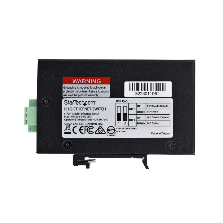 StarTech.com 5-Port Unmanaged Industrial Ethernet Switch IP30 -…