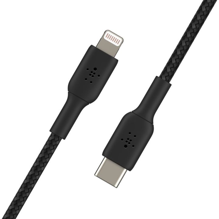 Cable Lightning a USB-C Belkin 1m-macho-macho-negro (CAA004BT1MBK)