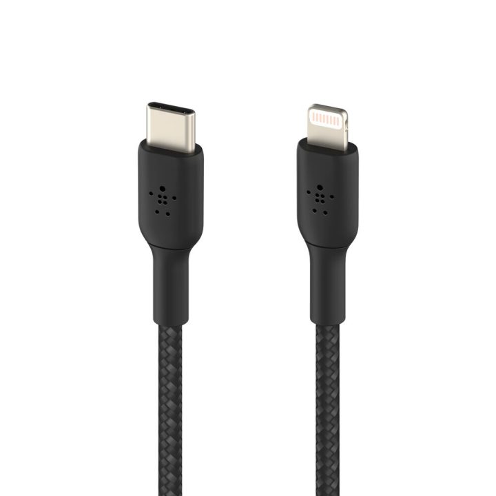 Cabo Lightning para USB-C Belkin 1m-macho-macho-negro (CAA004BT1MBK)