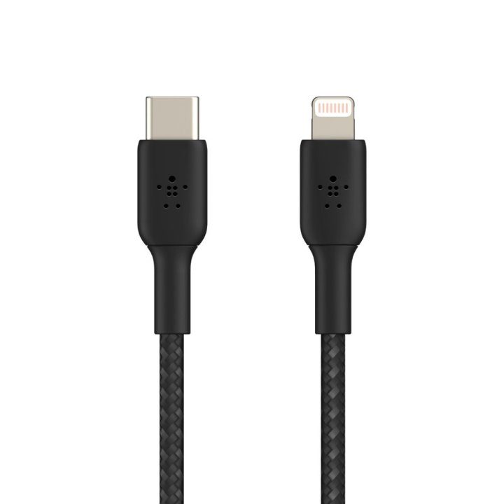 Cable Lightning a USB-C Belkin 1m-macho-macho-negro (CAA004BT1MBK)