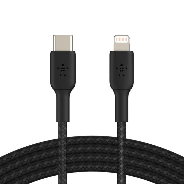 Cable Lightning a USB-C Belkin 1m-macho-macho-negro (CAA004BT1MBK)