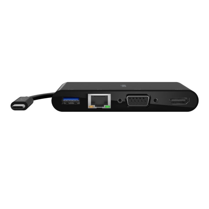 Belkin Multiport Adapter - USB-C - VGA, HDMI - 1GbE (AVC005BTBK)