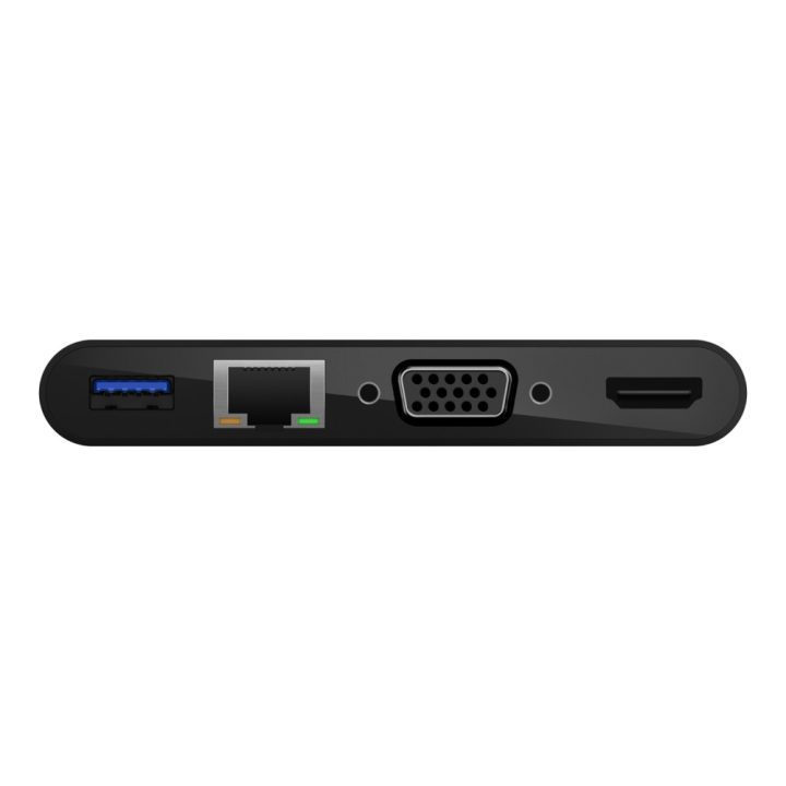 Belkin Multiport Adapter - USB-C - VGA, HDMI - 1GbE (AVC005BTBK)