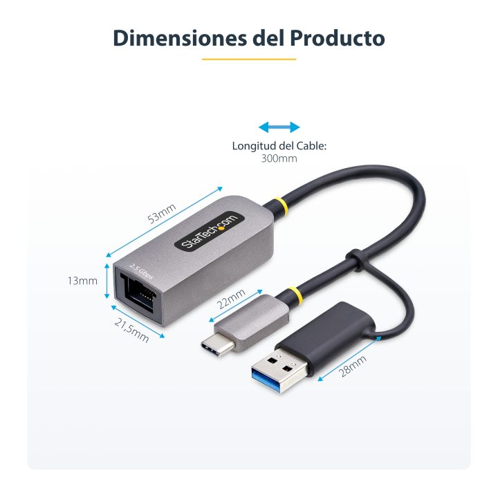 StarTech.com Adaptador de Rede Ethernet USB Tipo C para RJ45 -…