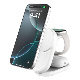 Base de carregamento Belkin UltraCharge branco magnético dobrável Qi2…