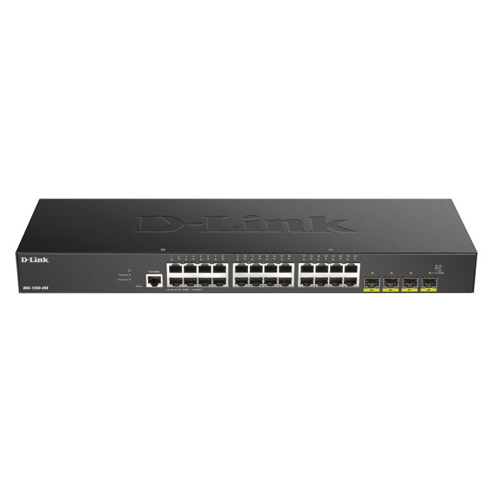 D-Link DGS-1250-28X Managed L3 Gigabit Ethernet (10/100/1000) Black