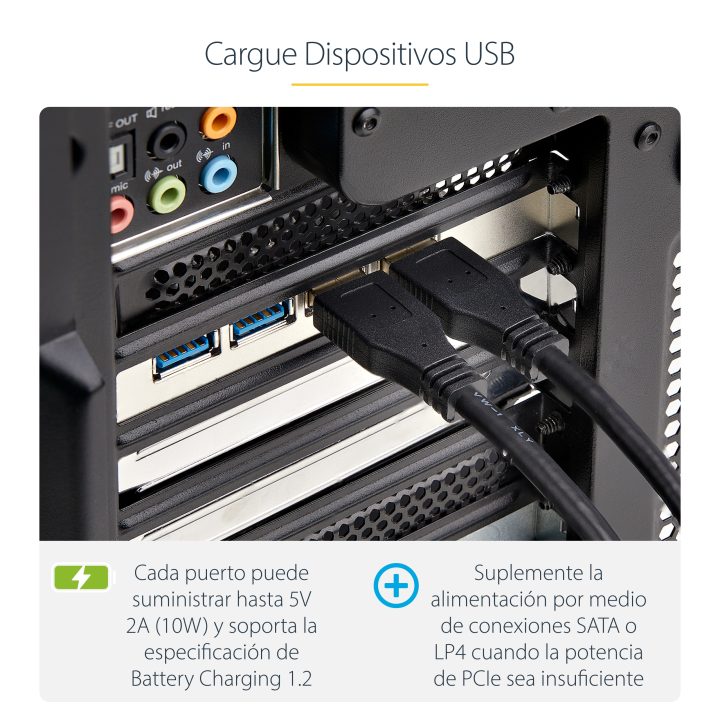 StarTech.com Tarjeta PCI Express de 4 Puertos USB-A - Tarjeta PCIe…