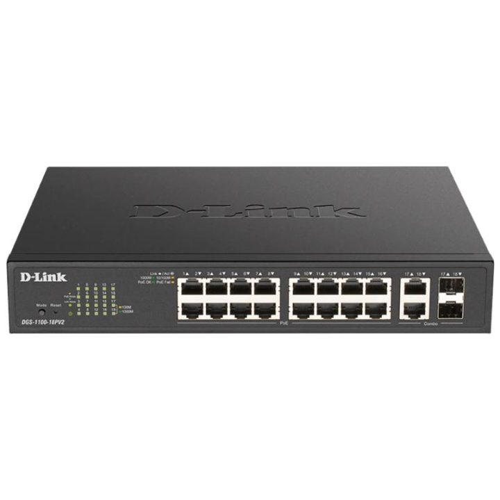 D-Link DGS-1100-18PV2 switch Gerido L2 Gigabit Ethernet (10/100/1000)…